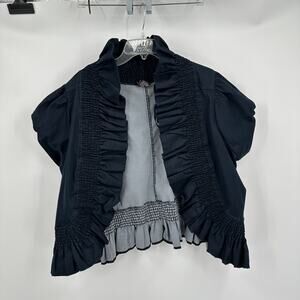 Goddess Collection Womens Ruffle Shrug Jacket Size 2X Dark Academia Romantic